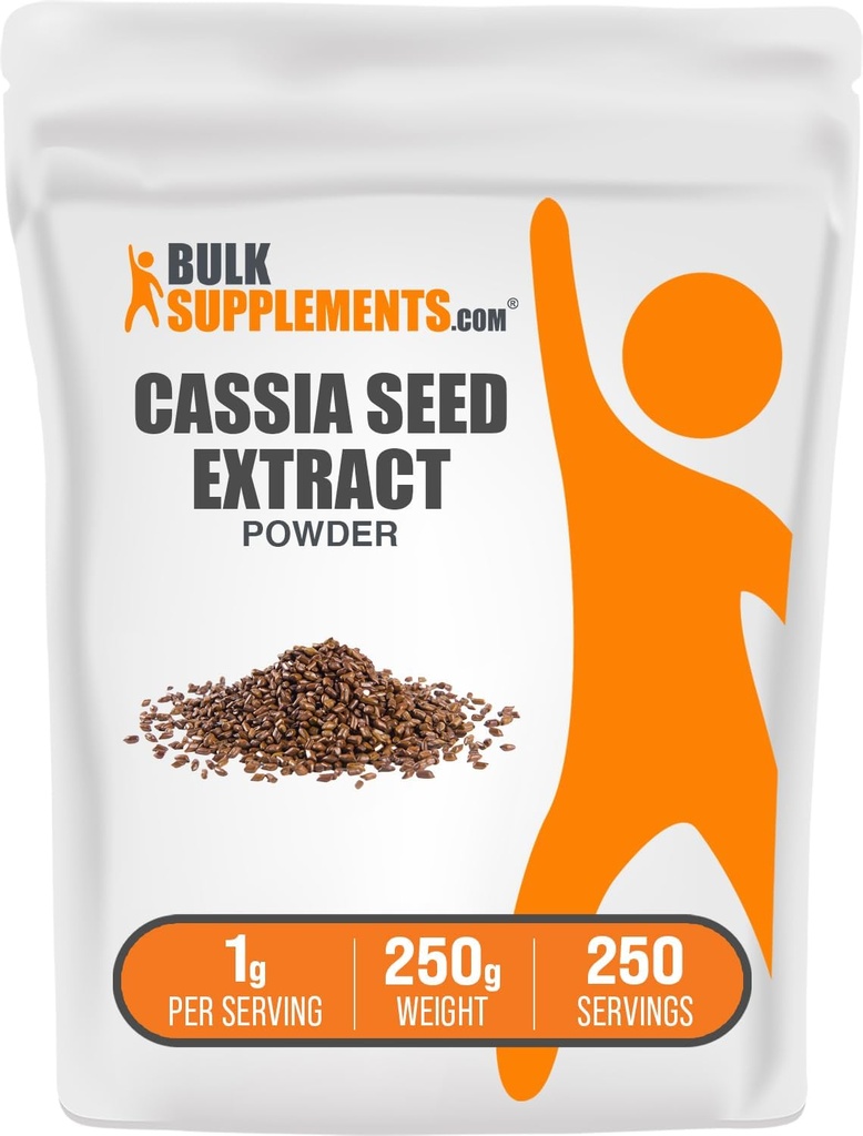 BulkSupplements.com Cassia Seed Extract Powder - Cassia Seed Powder, Herbal Supplement - Vegan & Gluten Free, 1g per Serving, 250g (8.8 oz) (Pack of 1)