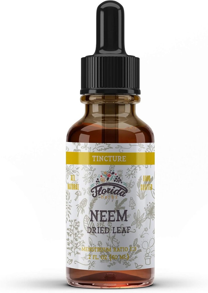 Neem Tincture,有机Neem提取,Neem Drops (Azadirachta Indica) 干叶