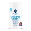 NuEthix Formulations Gourmet Greens Drink Powder Dietary Supplement with Fruit and Vegetable Superfoods and Probiotics, Berry, 30 Servings