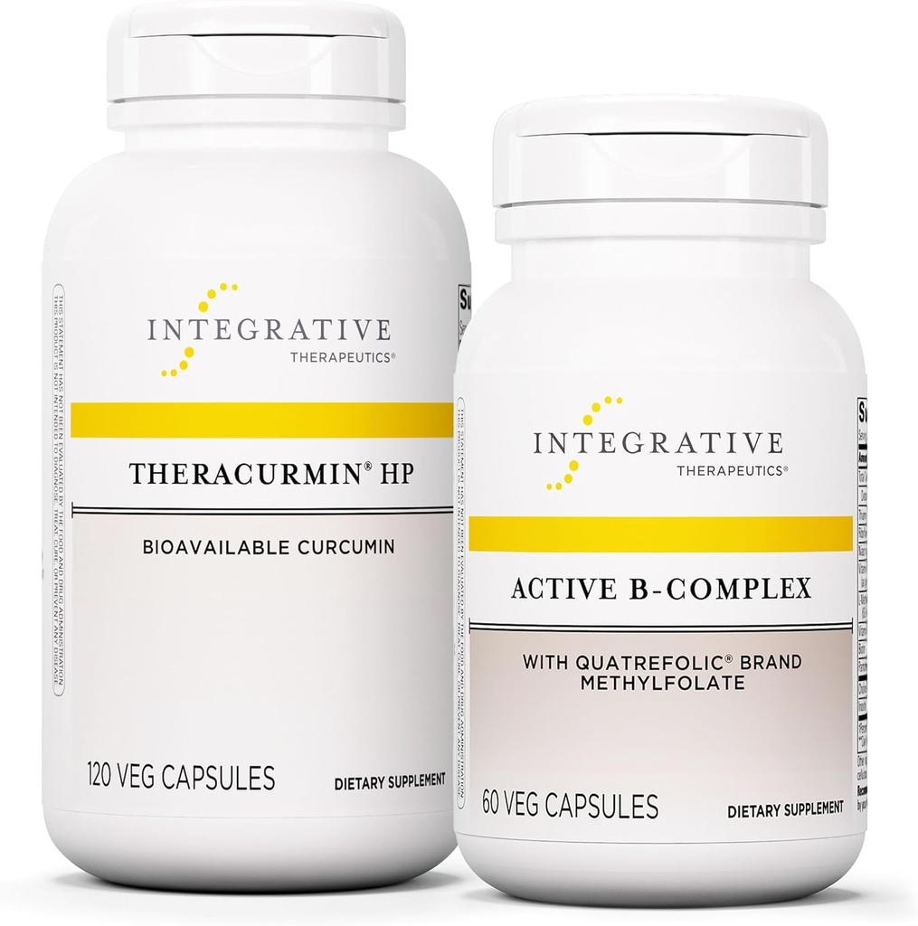与活性B-Complex,60 Capsules & Theracurmin HP,120 Capsules - 支持能量代谢的活性B-Complex * - Theracurmin是27x更多生物可用量*