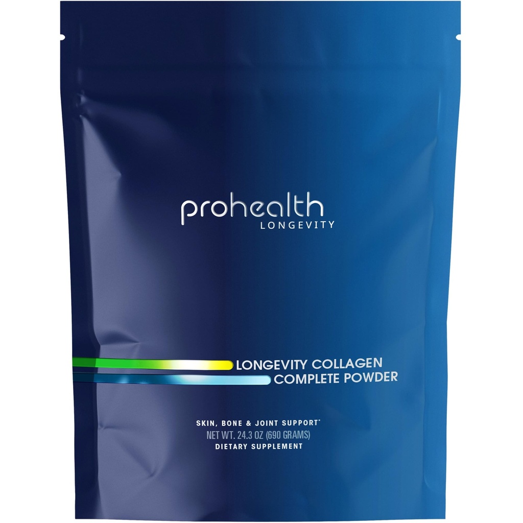 ProHealth Collagen Peptides Powder - 为40岁以上的人提供20g多科拉gen. 2g Pro-Collagen. al酸. 1型,II型,III型,V型,X型用于关节,骨骼,毛发,皮肤,肌肉,古特型 - 30架服役.