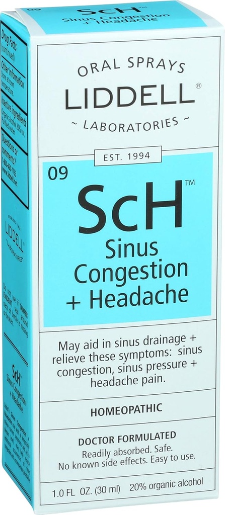 Liddell Homopathic Sinus 摄入和头痛喷洒, 1 流体 Ounce