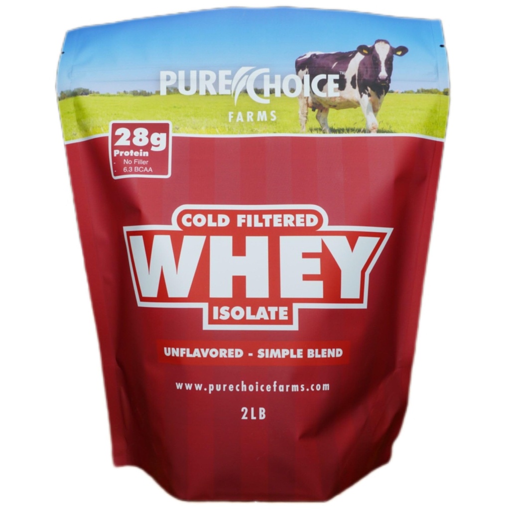 纯选择 不受欢迎的Whey蛋白质隔离粉, 28g 蛋白质和无糖, 未定型 Whey, 1 Infedient, 无填充器或人工甜甜剂(未味, 2磅)