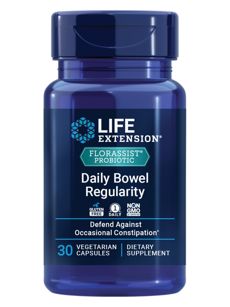 生命延伸 FLORASSIST 每日Bowel 常规, 30种植物卡普尔