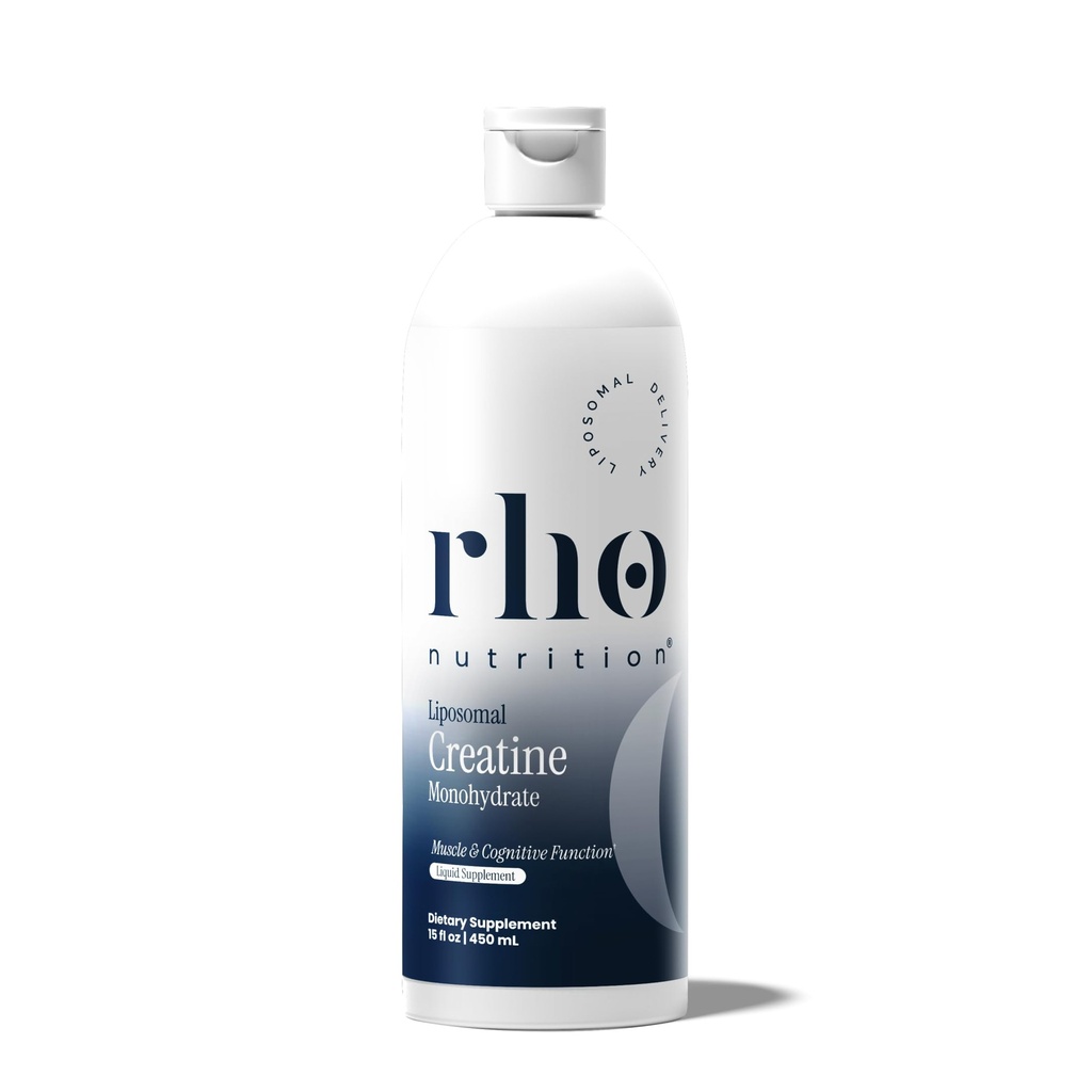 Rho Nutrition Liposomal Creatine Monohydrate - Ultra High Absorption Liquid Creatine Supplement – Promotes Lean Muscle Mass & Recovery, Supports Brain Function & Enhances Cellular Energy Production