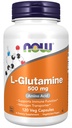 NNOW 食品补充剂,L-Glutamine 500 mg,氮运输器*,氨基酸,120 Veg Capsules