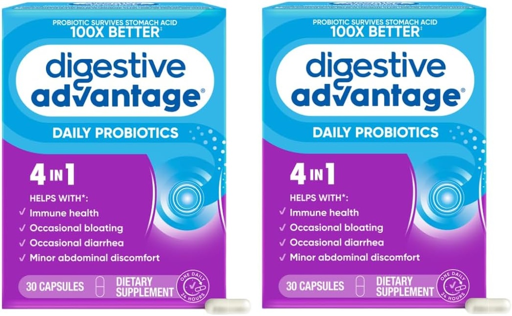 消化性优势日报 Probiotic,30 Capsules (Pack of 2)