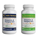 VITASUPPORMD - 维生素和Lymphatic Flem Bundle, Diosmin Hesperidin 1000 mg, 2x60 Capsules, MPFF 流通综合体, Lymphatic and Vein 支持