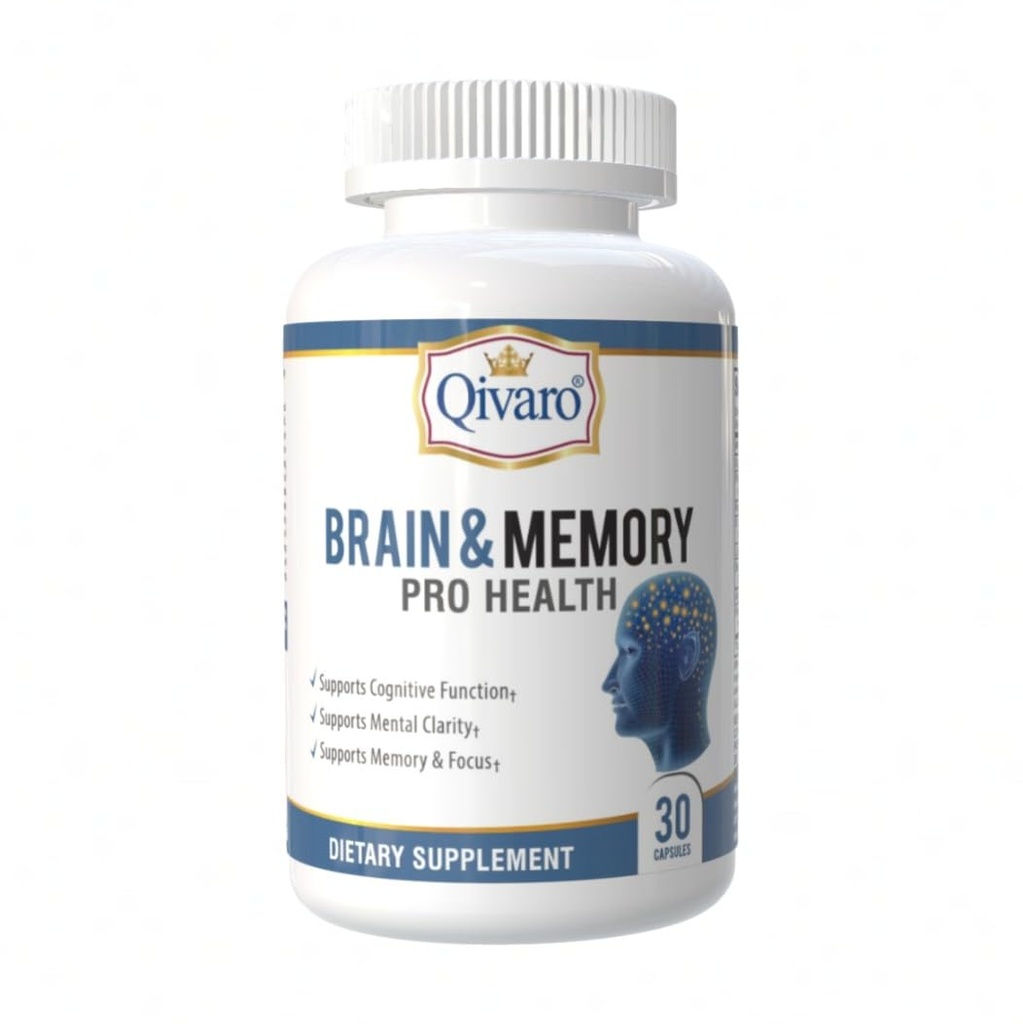 Brain & Memory Pro Health - 对认知功能的自然支持 - Mind & Memory 补充 Brain Health - Vegan and Non-GMO - 美国制造 - 30 Capsules