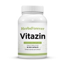 Herbsforever Vitazin Capsules Ayurvedic 草药补充剂支持能量和性能 提供身体和精神力量 90 Vege Capsules 800 Mg