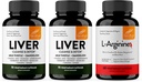 桑德胡的肝脏更新 清洁剂和L-Arginine 与硝氧化物前体 Capsules 支持 Imune,消化性健康,能源和健康循环