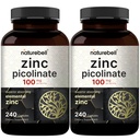 2 Pack 最大强度锌100mg,锌皮氏剂补充剂,480 Capsules,锌维生素和免疫维生素用于酶功能和免疫支持,非GMO和在美国制造
