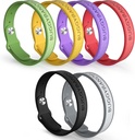 Mosquito Repellent Bracelets, 6 Pack Silicone Mosquito Repellent Bands with DEET Free, Natural & Waterproof Bug Wristbands for Kids and Adults, Outdoor Traveling Protection