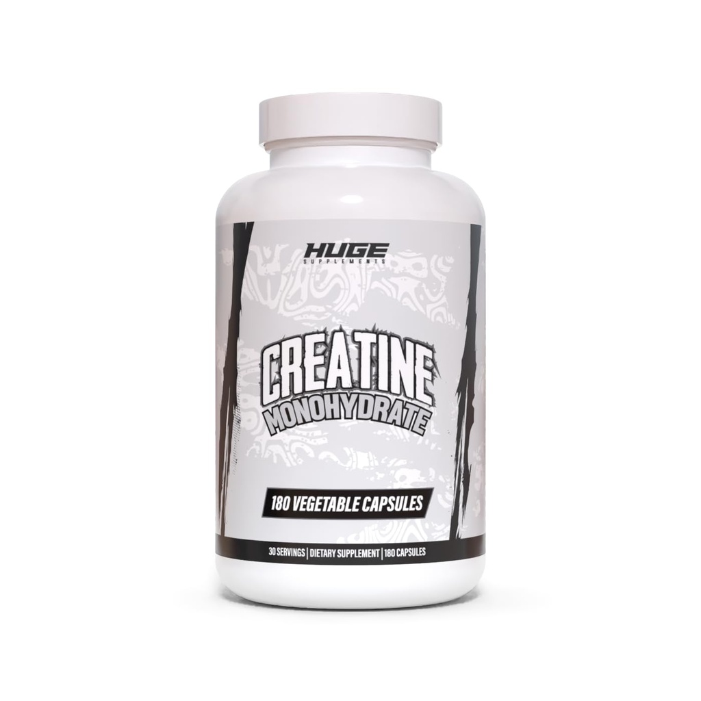 Creatine Monohydrate Capsules, 5g 个人服务, 科学用药实现精益肌肉生长最大化, 力量,恢复和性能, 彻底测试纯洁, 男女, 方便的Capsules
