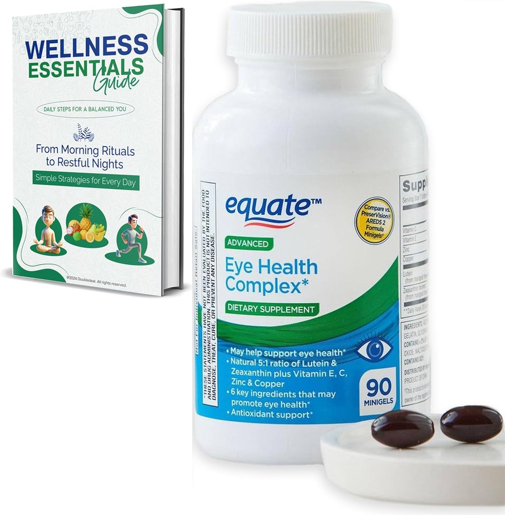 高级眼部健康微型胶片 90 计数,加Lutein & Zeaxanthin + 维生素 E, C, 锌和铜(45天供应)