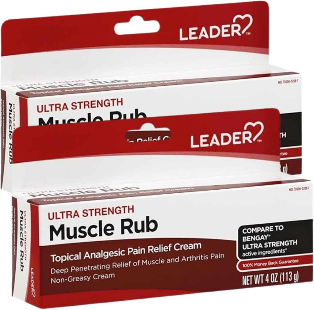 肌肉润滑(Muscle Rub) - 快速动作,对酸性肌肉和关节的深度穿孔救济,小关节炎和后痛救济,非油气公式 主题性镇痛药,坎普尔,Menthol & Methy Salic 2-Pack