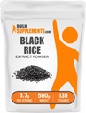 Bulk Assupports.com 黑米抽水粉 - 黑米粉,格鲁滕免费补充 - 不受欢迎,每次服役3.7g,500g(1.1磅)(包1)