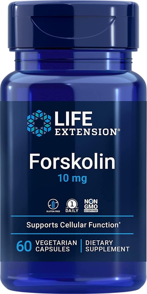 寿命延长 Forskolin 10 mg, 60 蔬菜卡普尔(2包)