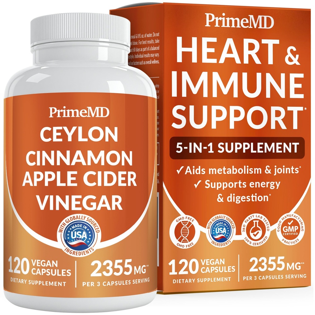 5-in-1 锡兰桂冠2355mg - 锡兰桂冠和苹果桂冠葡萄酒配Turmeric,Panax Ginseng,Cinnamon和Bioperine,120 cm