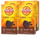 Metamucil, Fiber Thins, Daily Psyllium Husk Fiber补编,支持消化健康和满足饥饿,巧克力火焰,48总服务(4包12)