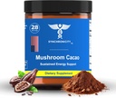 蘑菇 Cacao Adapologen 能源与焦点饮料粉补充剂. Potent 8:1 Lions Mane, Cordyceps & 3 Cocoa/Cacao 提取Blend 来自耶鲁DRS. 所有天然咖啡 亚特诺特和营养特超食品