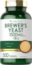 含维生素B12的卡莱尔酿酒师 Yeast 板块 | 1500mg | 500 伯爵 | Non-GMO & 蔬菜补充品
