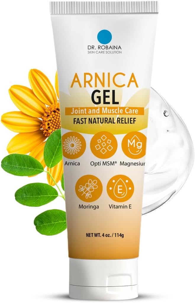 Robaina Arnica Gel 4 oz 博士 – 将Arnica Montana与MSM, 镁和维生素 E 一起集中,
