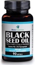 Halal Everyday 有机黑种子油 - USDA 认证的冷压玻璃瓶 超过1.5%的Thymoquinone 3X 力量 土耳其黑Cumin Nigella Sativa Non-GMO 100%纯黑种子油(Capsules)