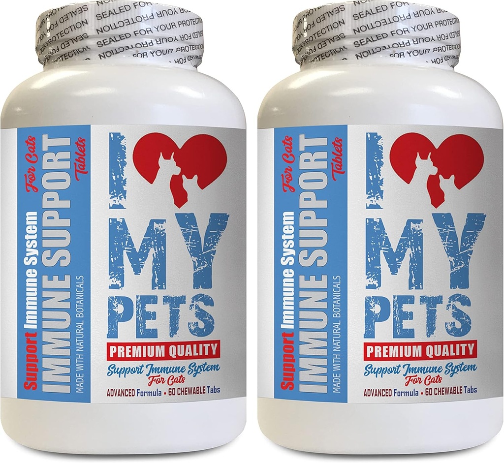 我爱我的PETS LLC 对猫的免疫靴子 - CAT免疫支持 - 助推 - 健康补充 - 猫肝食品 - 120 治疗(2瓶)