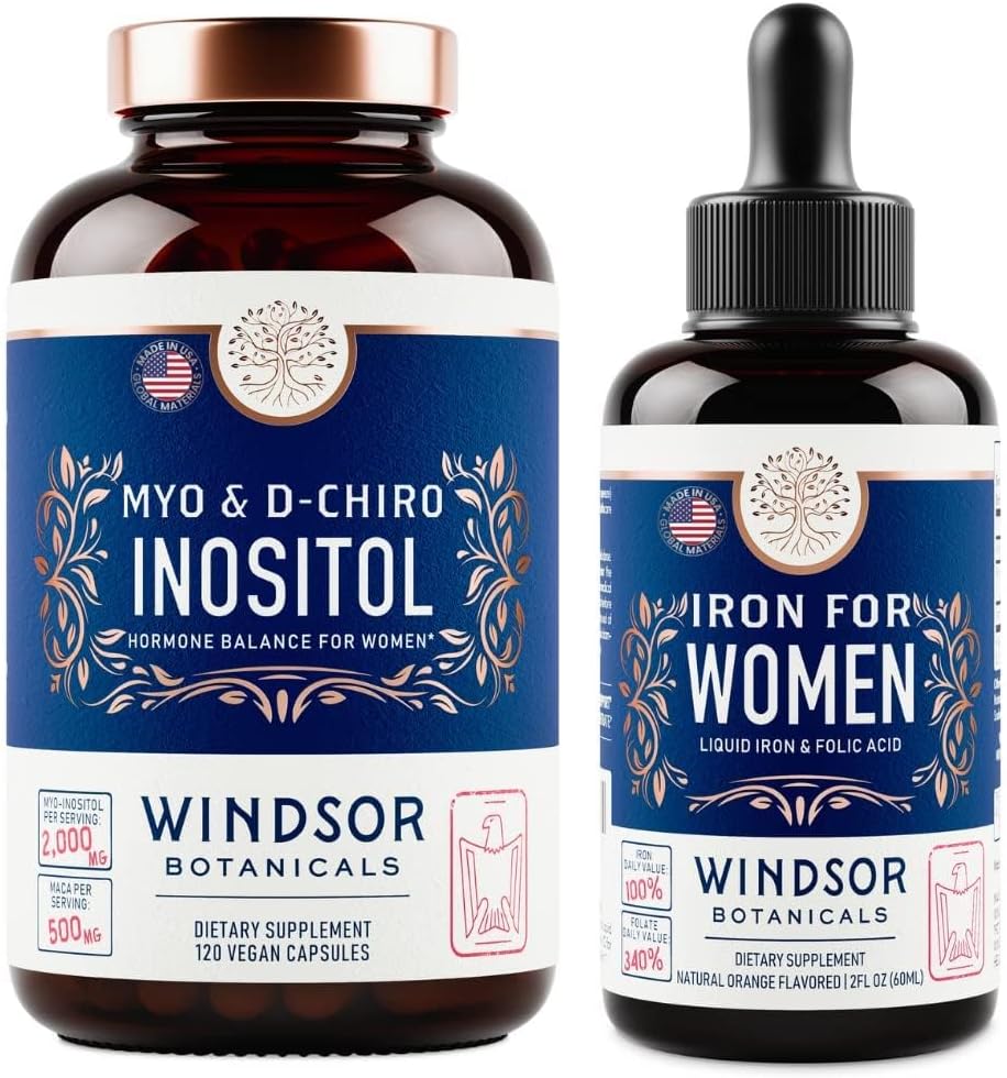 WINDSOR BOTANICALS Inositol和妇女铁生育率和妊娠支助包