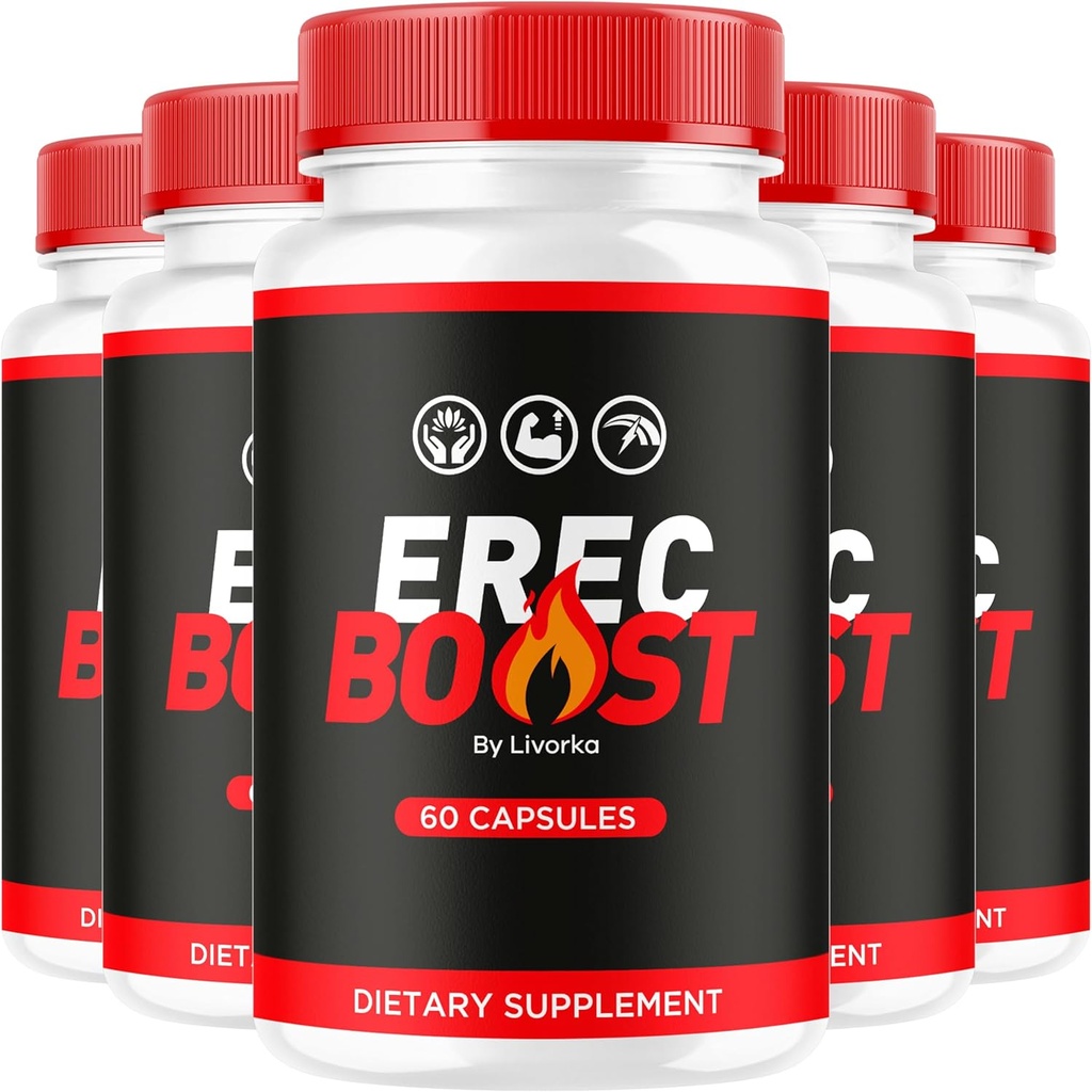 (5 Pack) ErecBoost Capsules, 原始 Capsulas 补充 Pastillas - 高级公式, 300 Capsules, 5个月