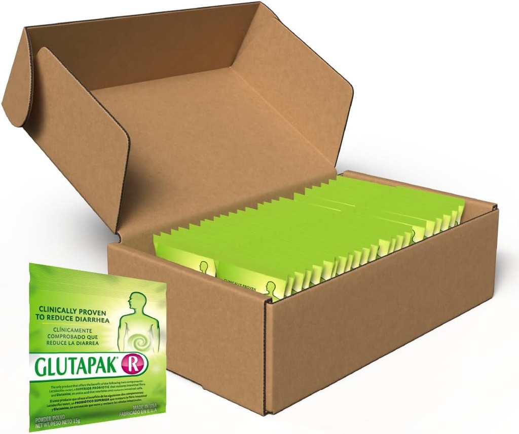 含有L-Glutamine & Lactobacillus reuteri的消化性健康粉 – 支持Gut障碍,微生物平衡和营养吸收 – 15g Sachets, 50-Pack, Gluten & Lactose Free