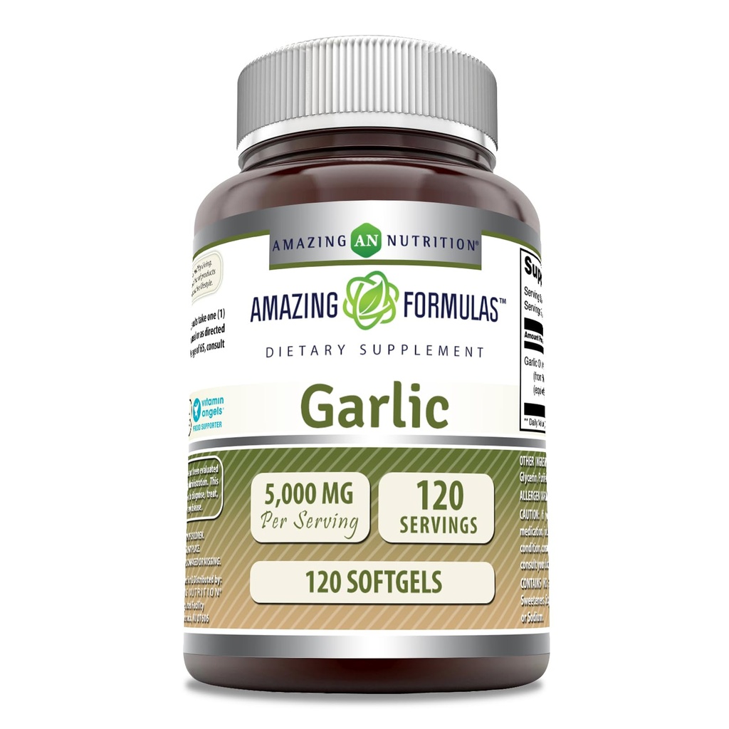 神奇配方 大蒜增产 QQ 50 Mg 聚焦(100:1) 5000 Mg 等效 120 Softgels QQ Non-GMO QQ Gluten-free QQ 在美国制造