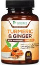 Turmeric Curcumin Supplement 1950mg - 95% Curcuminoids with Organic Turmeric & Ginger, BioPerine Black Pepper for Best Acception, Nature's Vegan Joint Support, N-GMO, Bottled in USA - 60 Capsules (英语).