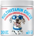LEGITPET 狗维生素 -- -- 30 多种维生素 Chews w/Glucosamine Chondroitin、亲生素消化酶和Omegas -- -- 总体健康补充 -- -- 联合支助、免疫健康、皮肤和心脏健康