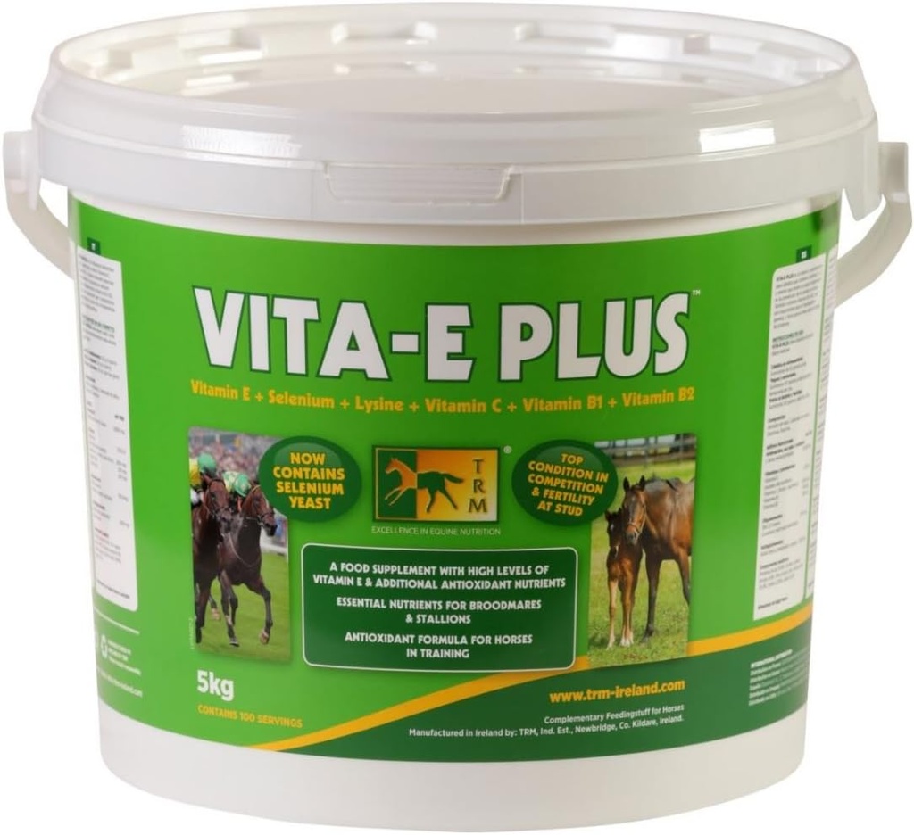 TRM Vita-E + Equine 马饲料补充剂 → 维生素E和抗氧化剂 - 11 磅(5公斤) - 11 磅