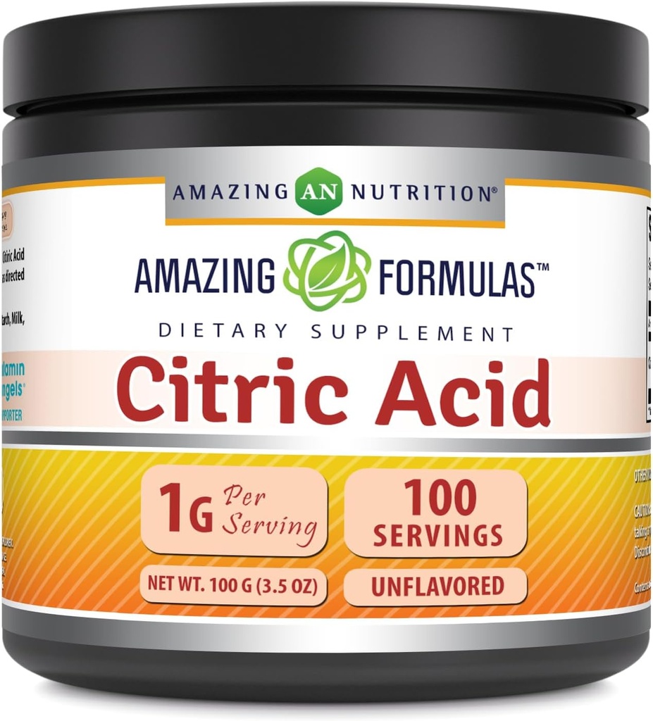 (原始内容存档于2019-09-21) (英语). Excellent Formulaments Citric Acid Powder Supplements QQ1 Gram 不受欢迎的Non-GMO Gluten-free QQ 在美国制造(1 Pack,100 Grams).