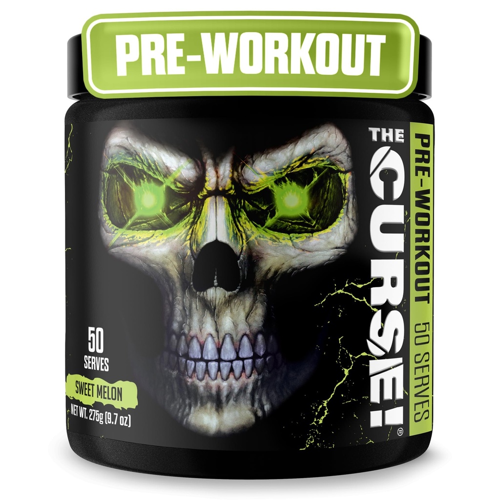 JNX 移植诅咒! 男、女、咖啡因、Beta-Alanine、Creatine、L-Citrulline、50种服务、甜美隆Flavor – 刺激能源、力量和焦点