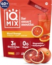 IQMIX 水解电解粉 – 4-in-1 水解,精神清晰,摩德和复苏的公式 – 无糖饮料 Mix, Keto, 镁L-Threonate, 狮子的玛内 – 40 Counter Blood Orange