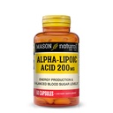MASON NATURAL Alpha Lipoic Acid 200 mg,支持能源生产,食物补充,60 capsules