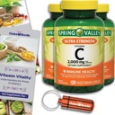 Capsules饮食补贴2000 mg 120 Ct 3 pk(共计360) + 维生素指南和药剂容器(5项)!