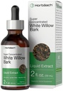 Horbäach White Willow Bark Textture → 2 Fl oz → 无酒精液体补充 → 超级集中 → 蔬菜,非GMO, Gluten Free