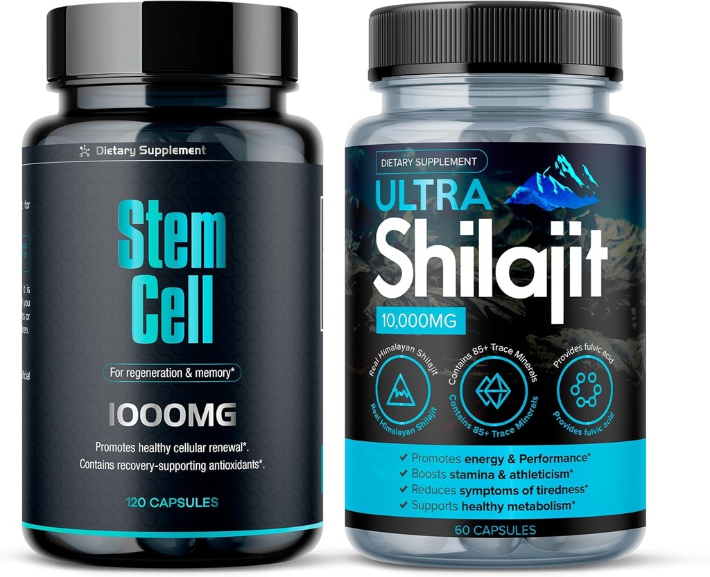 Premium Stem Cell 1000mg(120Ct) & Shilajit Supplement 10,000mg(60Ct) 维生促进器包 维生促进器包 维生促进器包 维生促进器包 维生促进器包 维生促进器 维生促进器 维生促进器 维生促进器 维生促进器 维生促进器 维生促进器 维生促进器 维生促进器 维生促进器 维生促进器