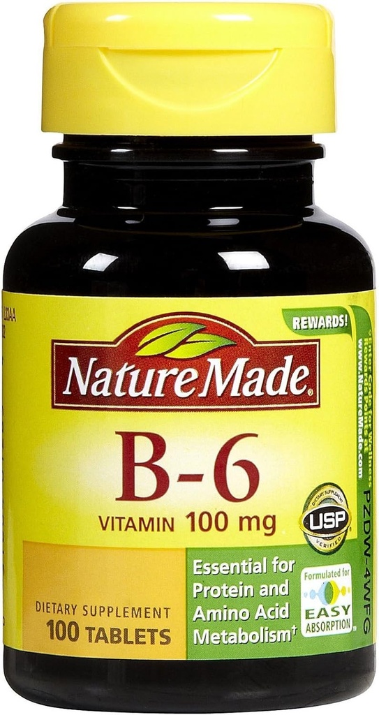 天然制维生素B6 100毫克标签,100厘米