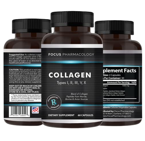 Collagen支持(第I,II,III,V,X类) 禽 Sternum 水解Collagen Peptides Collagen支持 Hyaluronic Acid + 蛋白质复合物+ 自然补充物(180 Capsules)
