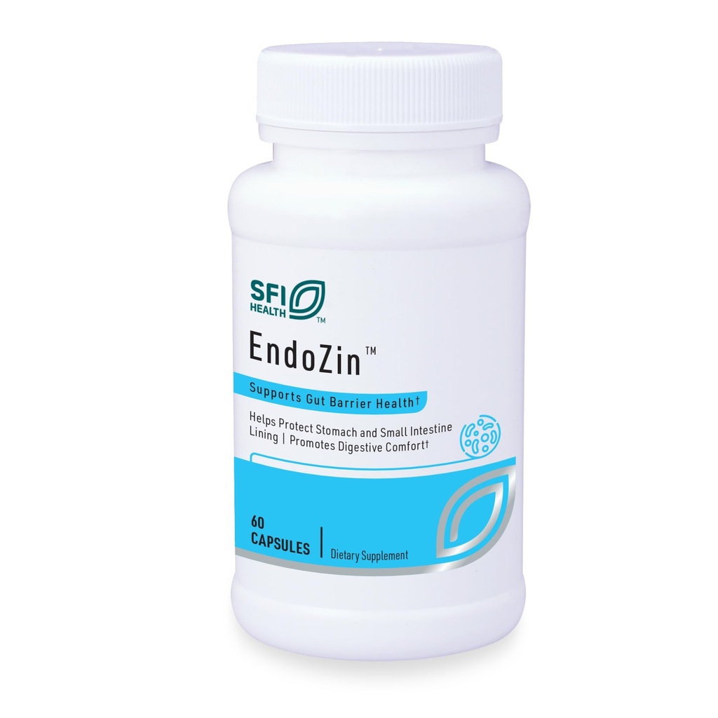 SFI 健康 Klaire Labs Endozin - 含L-Glutamine的锌卡诺辛复合物,用于支持肠道阻塞功能,致伪(60个卡普尔)