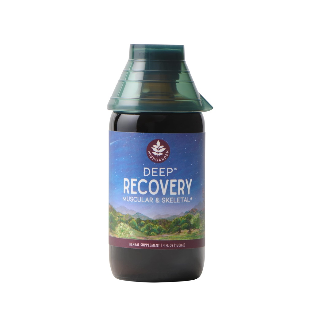 WishGarden Herbs Deep Recovery - Natural Herbal Muscle, 组织与联合支助补编,配有Turmeric Crucumin, 解决灵敏问题的根源和促进健康炎症反应, 4oz