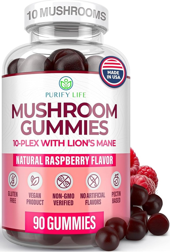 世界第一蘑菇复合型蘑菇 - 10x蘑菇补充剂 w Lions Mane(90 Chews 2500mg/ service) 诺特罗奇大脑补充剂 免疫支持和应激救济 - 取代药丸和卡普尔,7-Keto
