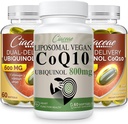 Liposomal CoQ10 800mg 1PCS 套装Ubiquinol CoQ10 600 MG 软胶套装 Omega-3 & Shilajit & PQQ 2PCS