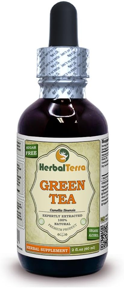 草药 Terra LLC 绿茶(Camellia Sinensis) 丁香,有机干叶液体提取 2 oz